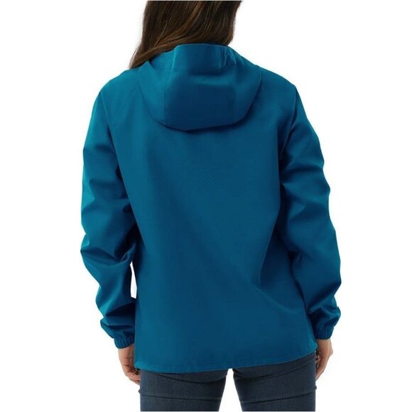 32 Degrees Cool Unisex Blue Waterproof Hooded Rain Jacket SPF 50 Men XS Women S - Picture 5 of 7